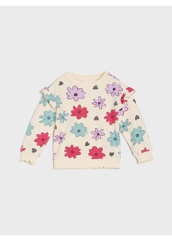 Sinsay - Luźna bluza z ozdobnymi falbanami - kremowy ze sklepu Sinsay w kategorii Bluzy i swetry - zdjęcie 184246295
