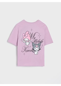 Sinsay - Koszulka z nadrukiem na plecach Hello Kitty - fioletowy ze sklepu Sinsay w kategorii Bluzki dziewczęce - zdjęcie 184246309