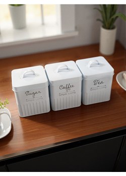 Sinsay - Pojemniki na kawę, herbatę i cukier 3 pack - biały ze sklepu Sinsay w kategorii Dom - zdjęcie 184246485
