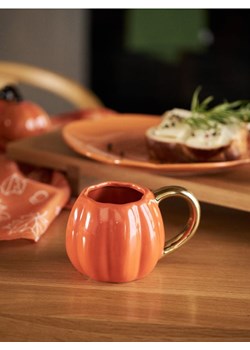 Sinsay - Kubek ceramiczny w kształcie dyni - pomarańczowy - id: 634ES-22X - marki Sinsay - 184246765 Sinsay - Kubek ceramiczny w kształcie dyni - pomarańczowy ze sklepu Sinsay w kategorii Kubki - zdjęcie 184246765