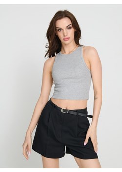 Sinsay - Crop top bez rękawów - szary ze sklepu Sinsay w kategorii Bluzki damskie - zdjęcie 184246766