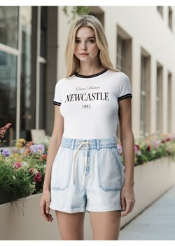Sinsay - Szorty jeansowe paperbag high waist - niebieski ze sklepu Sinsay w kategorii Szorty - zdjęcie 184246849
