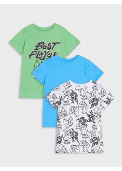 Sinsay - Koszulki z motywem gamingowym 3 pack - zielony ze sklepu Sinsay w kategorii T-shirty chłopięce - zdjęcie 184246988