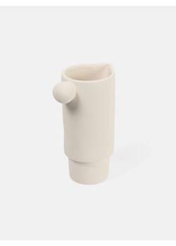 Sinsay - Ceramiczny wazon z okrągłym uchwytem - biały ze sklepu Sinsay w kategorii Wazony - zdjęcie 184247115