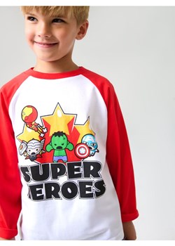 Sinsay - Koszulka z długimi rękawami Marvel Kawaii Art Collection - czerwony ze sklepu Sinsay w kategorii T-shirty chłopięce - zdjęcie 184247186