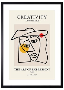 Ars Longa Druk artystyczny &quot;Abstract theateral face&quot; w ramce - 70 x 50 cm ze sklepu Limango Polska w kategorii Obrazy - zdjęcie 184247669
