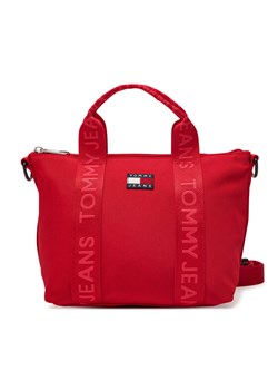 Torebka Tommy Jeans Tjw Ess Daily Mini Tote AW0AW17288 Czerwony ze sklepu eobuwie.pl w kategorii Torby Shopper bag - zdjęcie 184247967