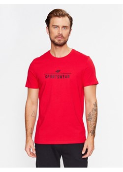 4F T-Shirt 4FAW23TTSHM0878 Czerwony Regular Fit ze sklepu MODIVO w kategorii T-shirty męskie - zdjęcie 184248358