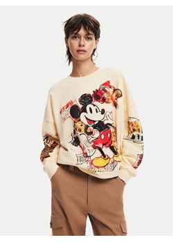 Desigual Bluza Mickey 24WWSK35 Beżowy Oversize ze sklepu MODIVO w kategorii Bluzy damskie - zdjęcie 184248417