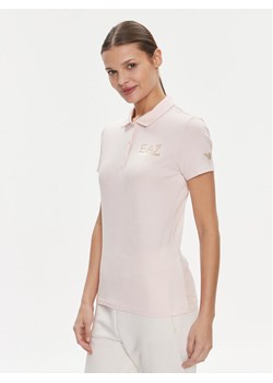 EA7 Emporio Armani Polo 3DTF02 TJDQZ 1422 Różowy Regular Fit ze sklepu MODIVO w kategorii Bluzki damskie - zdjęcie 184248507