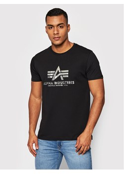 Alpha Industries T-Shirt Basic Foll Print 100501FP Czarny Regular Fit ze sklepu MODIVO w kategorii T-shirty męskie - zdjęcie 184248517