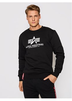 Alpha Industries Bluza Basic 178302 Czarny Regular Fit ze sklepu MODIVO w kategorii Bluzy męskie - zdjęcie 184248518