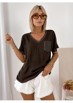 bluzka yorkina brązowy one size ze sklepu UBRA w kategorii Bluzki damskie - zdjęcie 184251478
