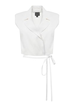 ACCESS FASHION Kamizelka 53-1028-195 Biały Slim Fit ze sklepu MODIVO w kategorii Kamizelki damskie - zdjęcie 184253306