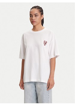 Pieces T-Shirt Tobster 17160811 Biały Oversize ze sklepu MODIVO w kategorii Bluzki damskie - zdjęcie 184253335
