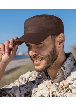 Brązowa czapka ze sklepu Atlas For Men w kategorii Czapki z daszkiem męskie - zdjęcie 184254229