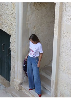 Mohito - Jeansy wide leg - niebieski ze sklepu Mohito w kategorii Jeansy damskie - zdjęcie 184254309