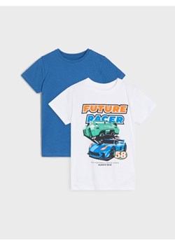 Sinsay - Koszulki z nadrukiem 2 pack - biały ze sklepu Sinsay w kategorii T-shirty chłopięce - zdjęcie 184255307