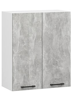 Dwudrzwiowa szafka kuchenna z półkami w kolorze betonu 80 cm  A9-H03 ze sklepu Edinos.pl w kategorii Meble kuchenne - zdjęcie 184256339