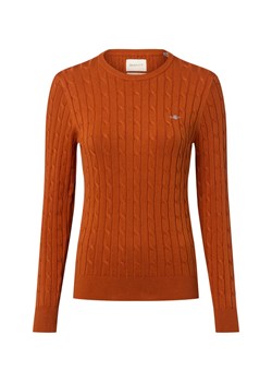 Gant Sweter damski Kobiety Bawełna koniakowy jednolity ze sklepu vangraaf w kategorii Swetry damskie - zdjęcie 184257726