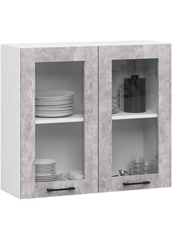 Górna szafka kuchenna z witryną beton  R3-G86 ze sklepu Edinos.pl w kategorii Meble kuchenne - zdjęcie 184258778