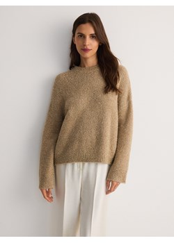 Reserved - Sweter z metalizowaną nitką - złoty ze sklepu Reserved w kategorii Swetry damskie - zdjęcie 184259029