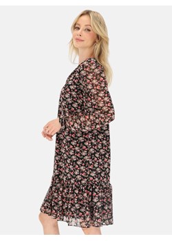 Romantyczna sukienka midi w kwiaty z falbanką L’AF Darsi ze sklepu Eye For Fashion w kategorii Sukienki - zdjęcie 184260489