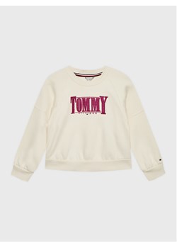 Tommy Hilfiger Bluza Sateen KG0KG06953 Beżowy Regular Fit ze sklepu MODIVO w kategorii Bluzy dziewczęce - zdjęcie 184261008