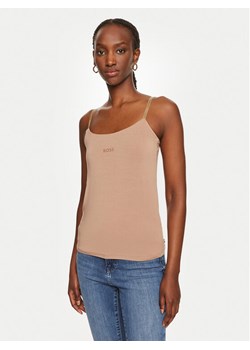 Boss Top Bea 50525698 Beżowy Slim Fit ze sklepu MODIVO w kategorii Bluzki damskie - zdjęcie 184261049