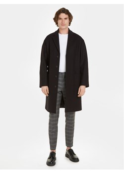 Calvin Klein Płaszcz wełniany K10K111745 Czarny Regular Fit ze sklepu MODIVO w kategorii Płaszcze męskie - zdjęcie 184261646