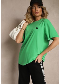 Zielona Bawełniana Koszulka T-shirt z Małym Słonikiem Laniriel ze sklepu renee.pl w kategorii Bluzki damskie - zdjęcie 184262355