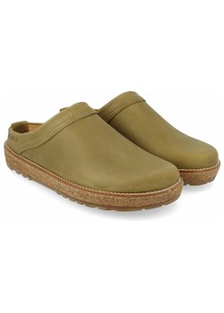 HAFLINGER Skórzane chodaki w kolorze khaki ze sklepu Limango Polska w kategorii Klapki damskie - zdjęcie 184263087