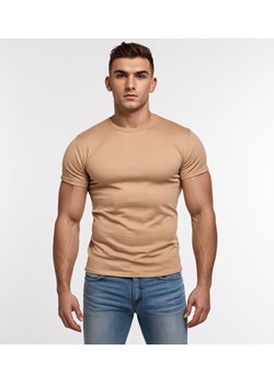 T-shirt premium bawełniany beżowy Recea ze sklepu Recea.pl w kategorii T-shirty męskie - zdjęcie 184263517