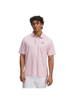 Męska koszulka polo Under Armour Tech Polo - różowa ze sklepu Sportstylestory.com w kategorii T-shirty męskie - zdjęcie 184264059