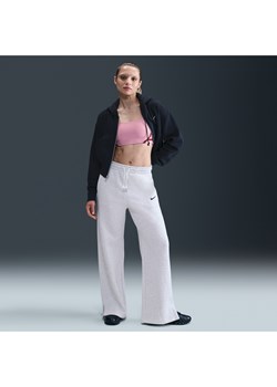 Damskie spodnie z wysokim stanem i szerokimi nogawkami Nike Sportswear Phoenix Fleece - Brązowy ze sklepu Nike poland w kategorii Spodnie damskie - zdjęcie 184264216