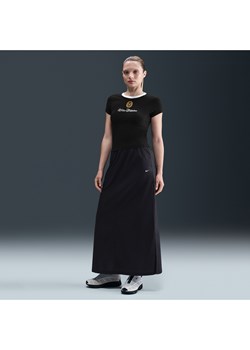 Damska luźna spódnica z tkaniny Nike Sportswear Chill Poplin - Czerń ze sklepu Nike poland w kategorii Spódnice - zdjęcie 184264377