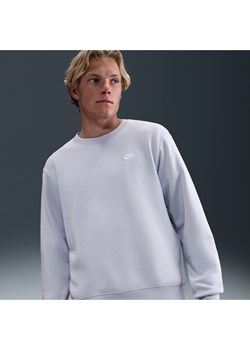 Męska bluza z dzianiny Nike Club - Szary ze sklepu Nike poland w kategorii Bluzy męskie - zdjęcie 184264555