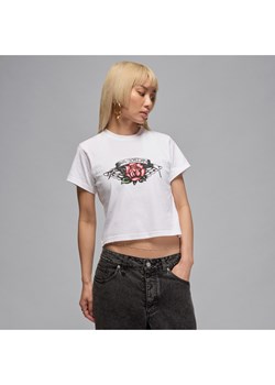 Damski dopasowany T-shirt z grafiką Jordan Flight - Biel ze sklepu Nike poland w kategorii Bluzki damskie - zdjęcie 184264559