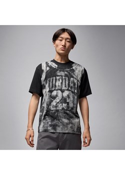 Męski T-shirt z nadrukiem w stylu uniwersyteckim Jordan Brooklyn - Czerń ze sklepu Nike poland w kategorii T-shirty męskie - zdjęcie 184264667