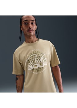 Męski T-shirt do golfa Nike - Brązowy ze sklepu Nike poland w kategorii T-shirty męskie - zdjęcie 184264768