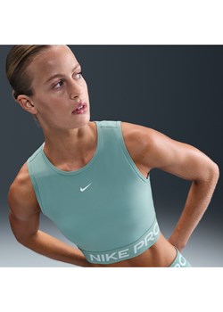Damska koszulka bez rękawów o skróconym kroju Dri-FIT Nike Pro - Zieleń ze sklepu Nike poland w kategorii Bluzki damskie - zdjęcie 184264815