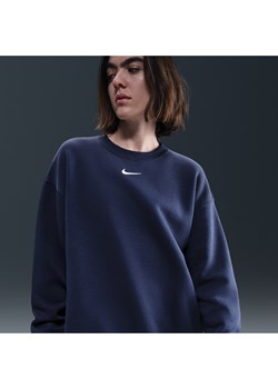 Damska bluza dresowa z półokrągłym dekoltem o kroju oversize Nike Sportswear Phoenix Fleece - Niebieski ze sklepu Nike poland w kategorii Bluzy damskie - zdjęcie 184264895