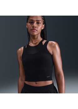 Damska koszulka bez rękawów o skróconym kroju Dri-FIT Nike One Fitted - Czerń ze sklepu Nike poland w kategorii Bluzki damskie - zdjęcie 184264968