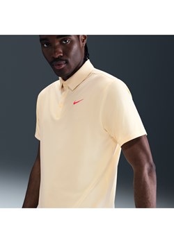Męska gładka koszulka polo do golfa Dri-FIT Nike Tour - Brązowy ze sklepu Nike poland w kategorii T-shirty męskie - zdjęcie 184264986