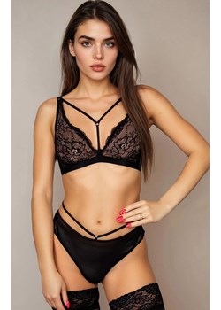 Koronkowe figi damskie czarne Gloria, Kolor czarny, Rozmiar L, Barbara Lingerie ze sklepu Intymna w kategorii Majtki damskie - zdjęcie 184268657