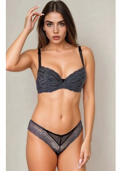 Koronkowe szorto-stringi grafitowe Narcisio, Kolor grafitowy, Rozmiar L, Barbara Lingerie ze sklepu Intymna w kategorii Majtki damskie - zdjęcie 184268676