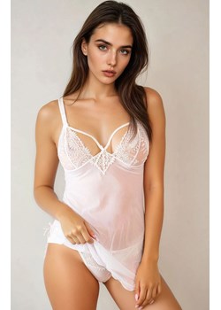 Damska koszulka nocna kremowa Dalia, Kolor kremowy, Rozmiar L, Barbara Lingerie ze sklepu Intymna w kategorii Koszule nocne - zdjęcie 184268686