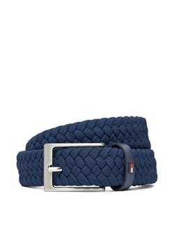Tommy Hilfiger Pasek Męski Layton Elastic AM0AM13570 Niebieski ze sklepu MODIVO w kategorii Paski męskie - zdjęcie 184269435