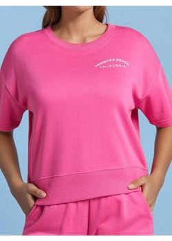 Sinsay - Bluza z krótkim rękawem - różowy ze sklepu Sinsay w kategorii Bluzy damskie - zdjęcie 184276647