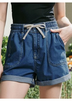 Sinsay - Szorty jeansowe paperbag high waist - niebieski ze sklepu Sinsay w kategorii Szorty - zdjęcie 184276947